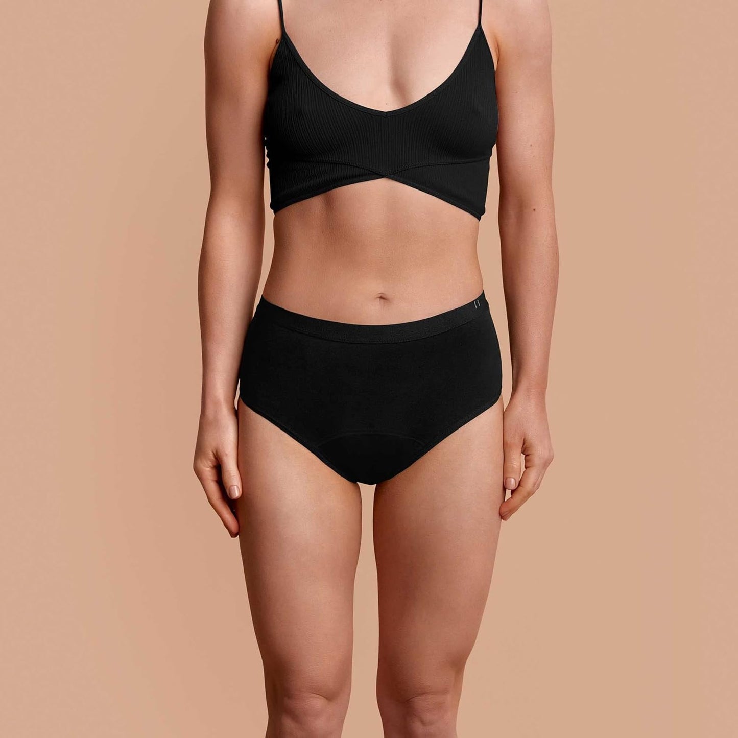 TOM ORGANIC The Period Brief Mid-Rise Black XL