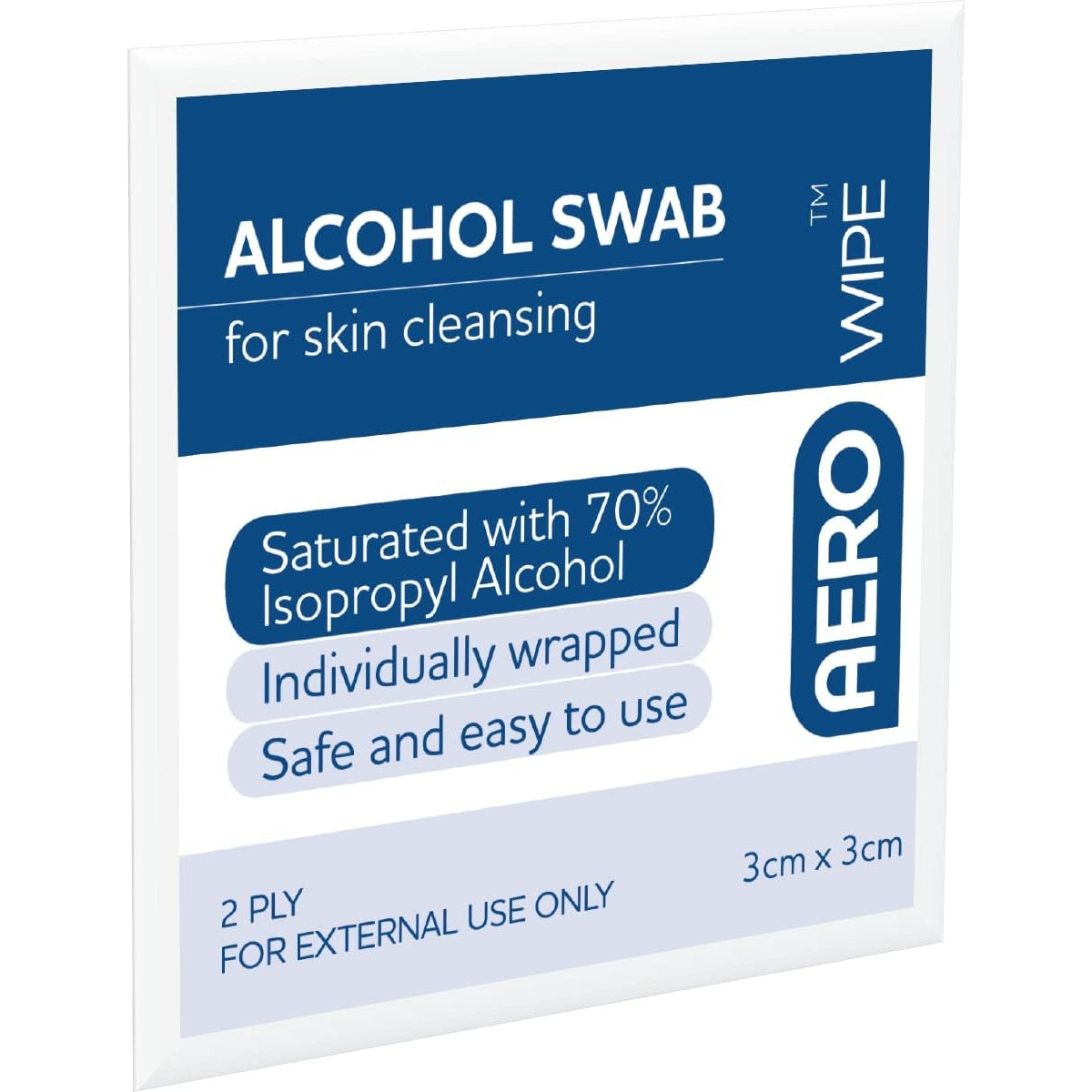 Aerowipe 70% Isopropyl Alcohol Swab 3 X 3cm 100pk
