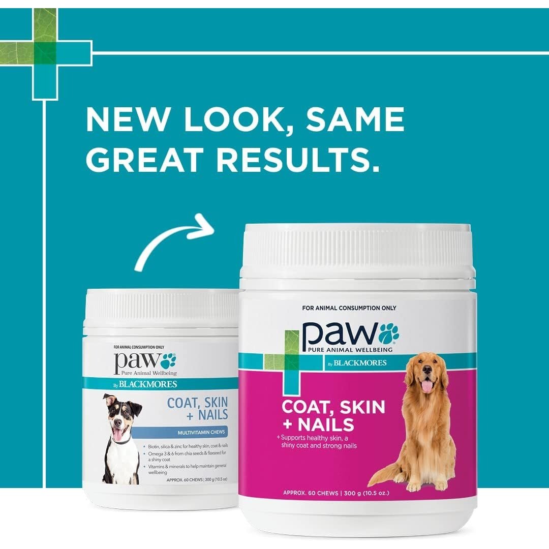 PAW By Blackmores Coat, Skin + Nails (For Dogs approx 60 Chews) 300g