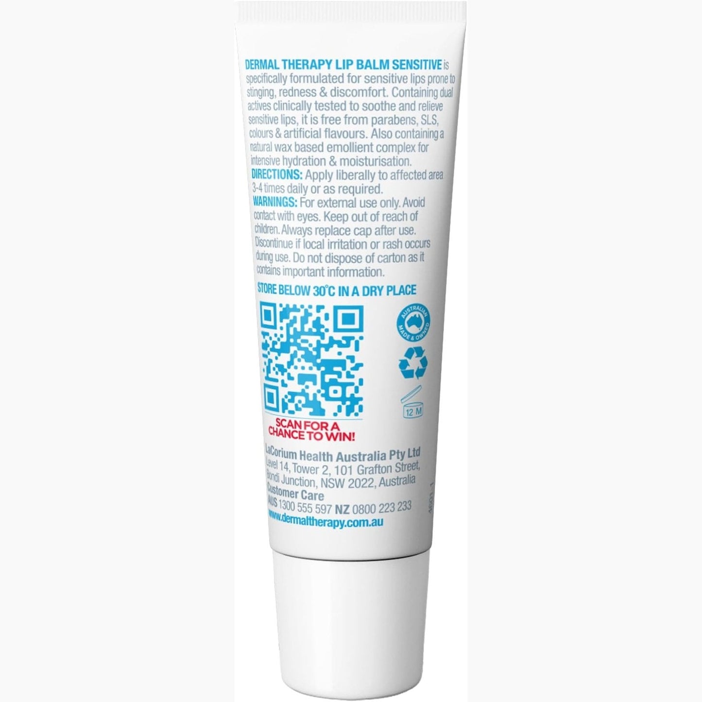 Dermal Therapy Lip Balm Sensitive 10g