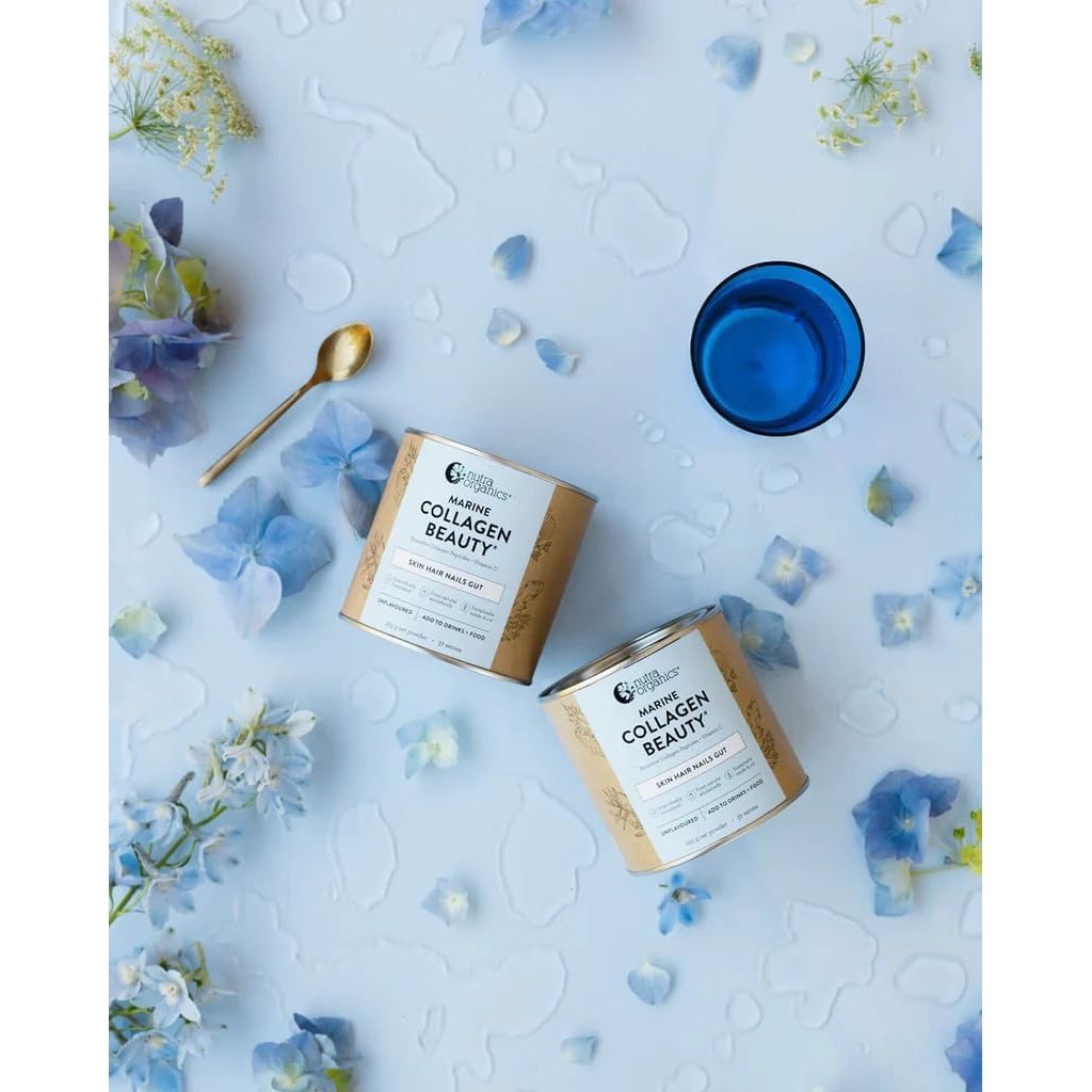 Nutra Organics Marine Collagen Beauty with Bioactive Collagen Peptides + Vitamin C Unflavoured 225g