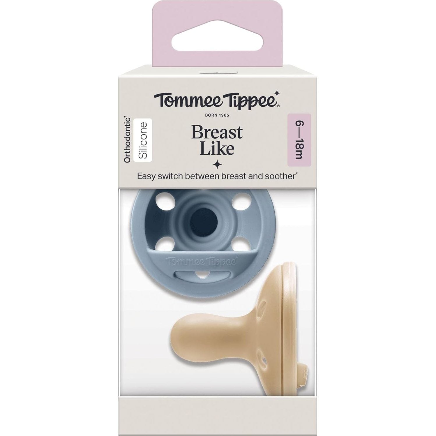 Tommee Tippee Breast Like Soother 6-18 Months 2 Pack