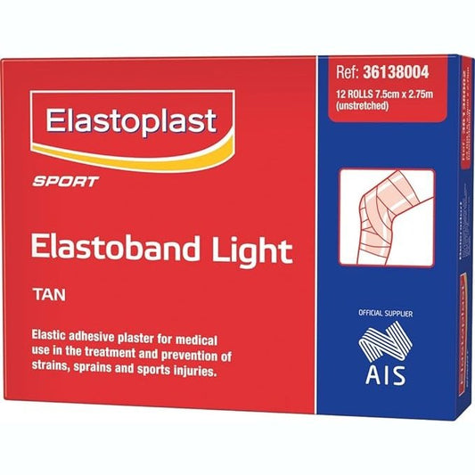 Elastoplast Sport Elastoband Light Roll Tan 7.5cm X 2.75m (Pack of 12)