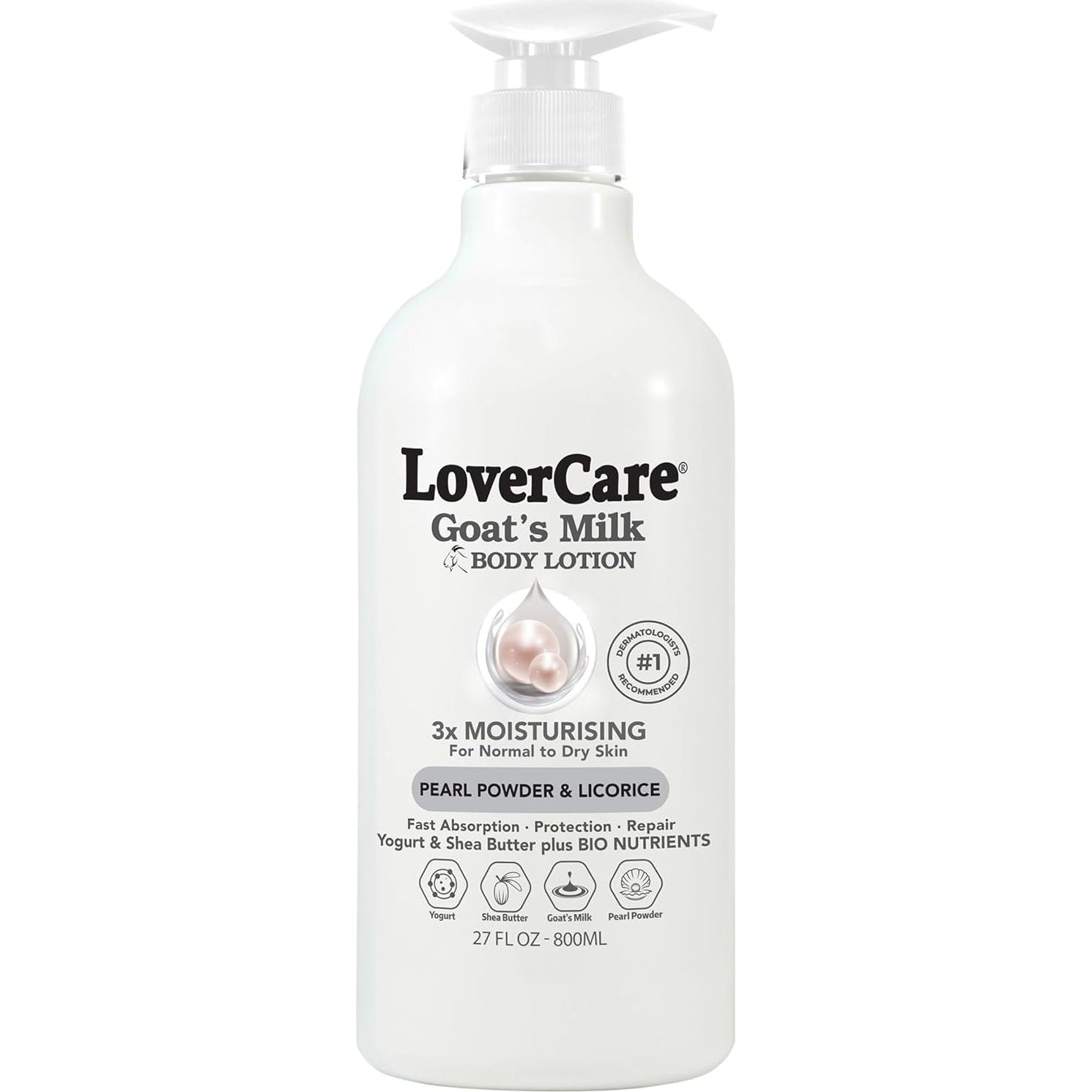 Lovercare Goat's Milk Body Lotion Pearl Powder 800ml