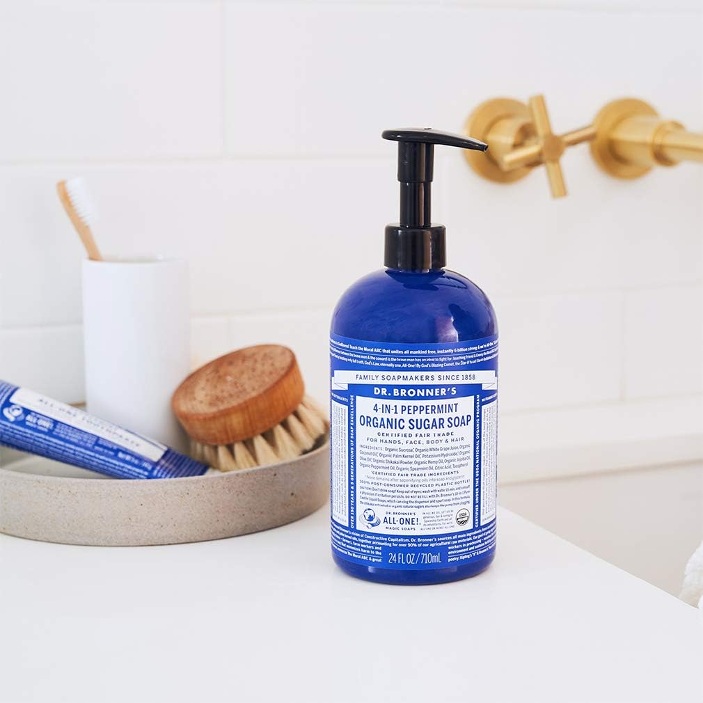 Dr. Bronner's Organic Sugar Soap 4-in-1 Peppermint (pump) 710ml