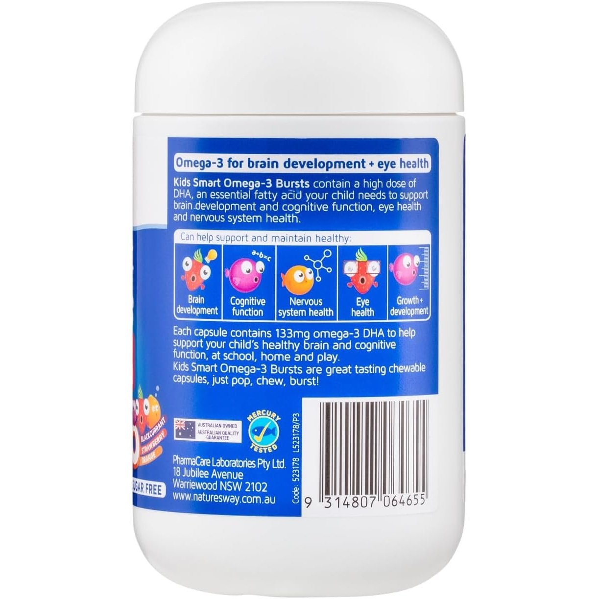 Nature's Way Kids Smart Chewable Omega 3 Fish Oil Trio 60 Pack