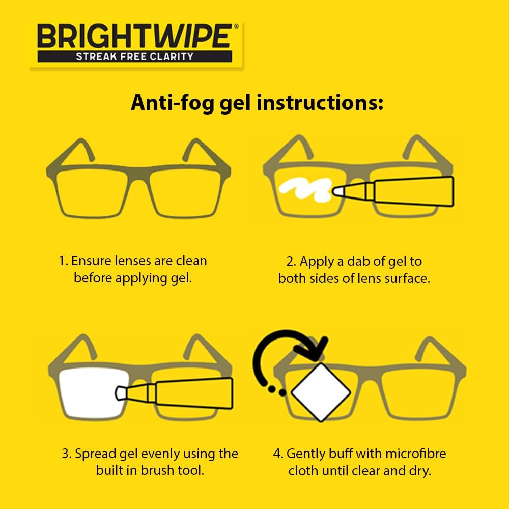 Bright Wipe Stopfog Gel 10g + Microfibre Cloth