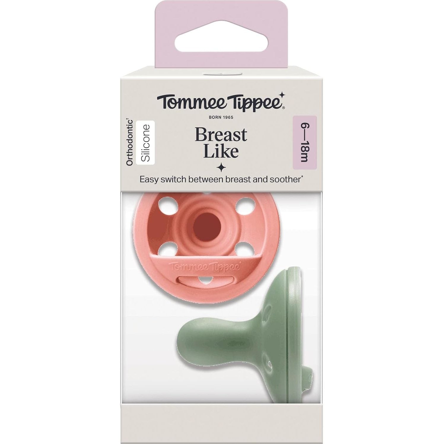 Tommee Tippee Breast Like Soother 6-18 Months 2 Pack