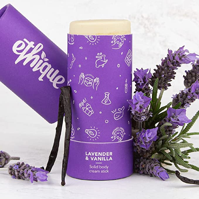 ETHIQUE Solid Body Cream Stick Lavender & Vanilla 100g
