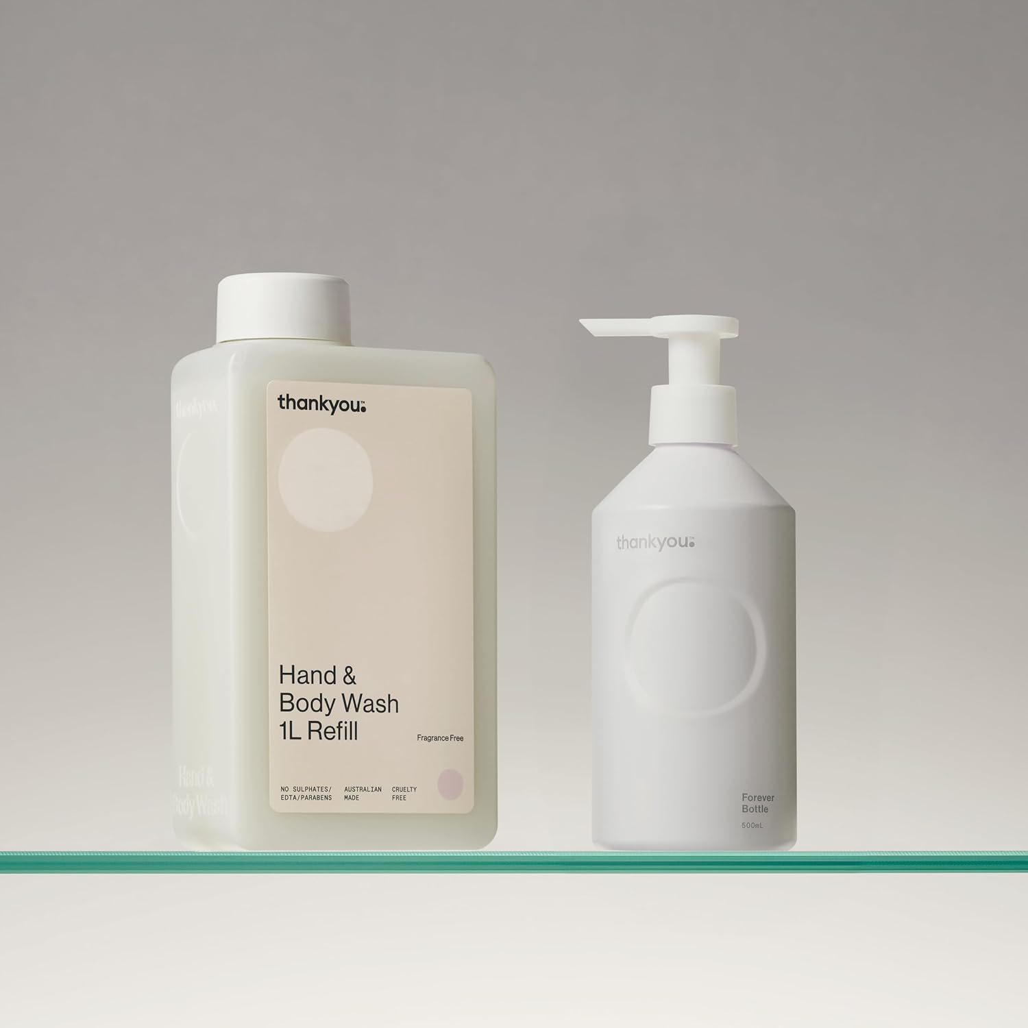 Thankyou Forever Bottle White Aluminium 500mL