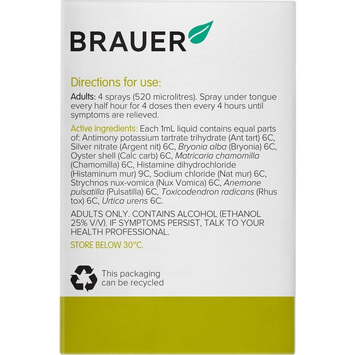 Brauer Allergy Oral Spray 20ml