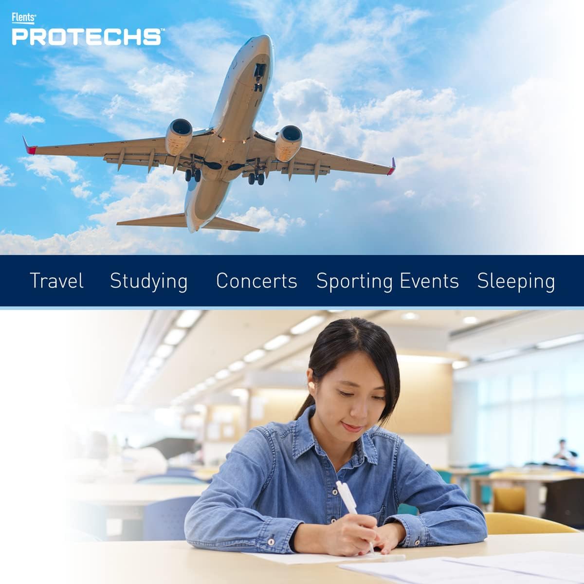 Flents C265 Soft Silicone Ear Plugs 6 Pairs