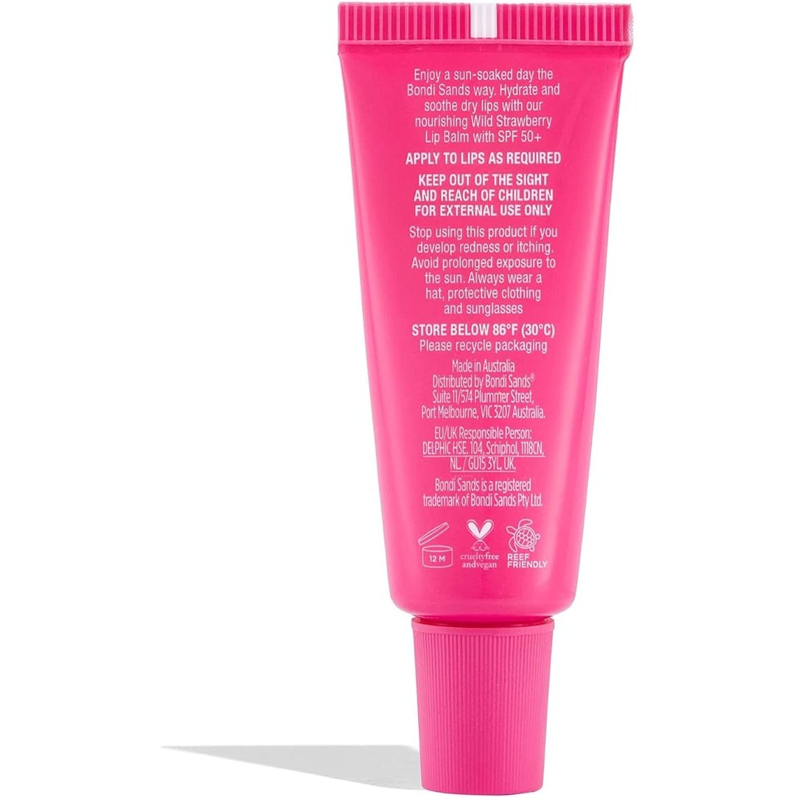 Bondi Sands Lip Balm With SPF 50+ Wild Strawberry Sunscreen Lip Care 10g