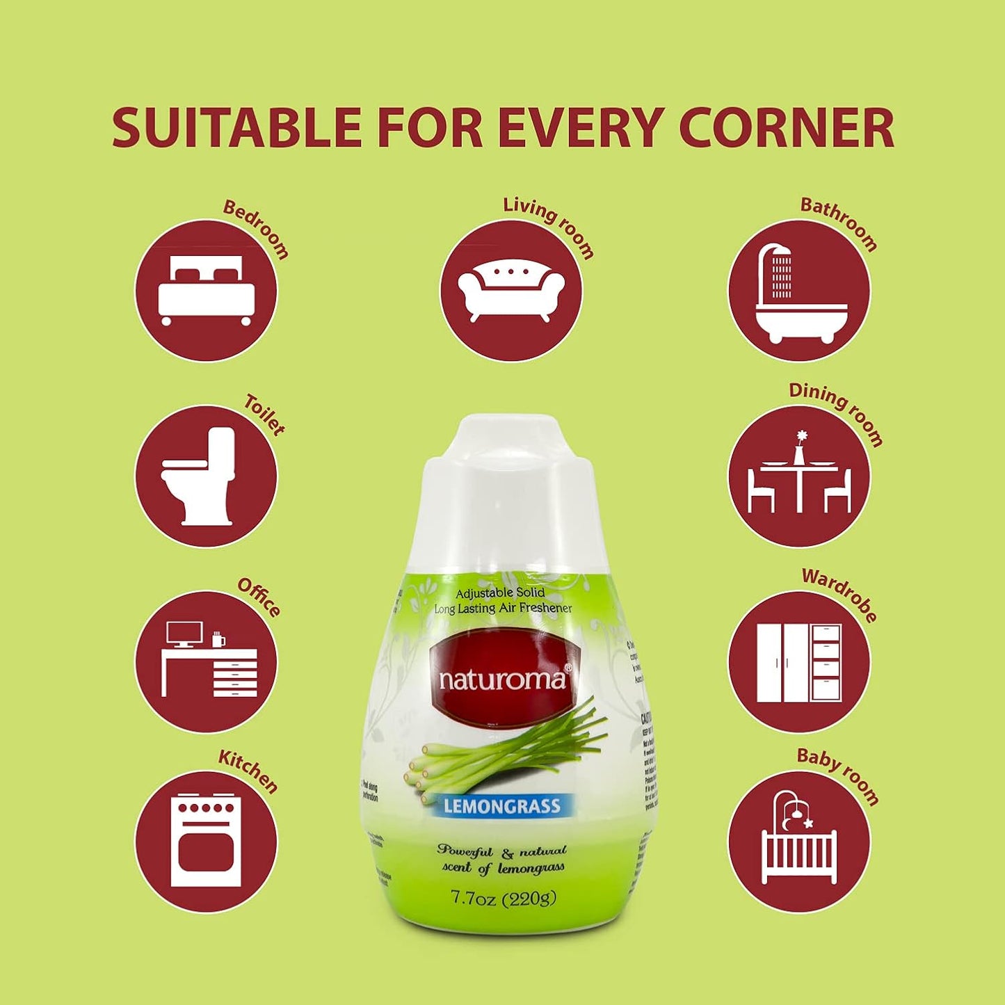 Naturoma Air Freshner Solid Gel Lemongrass 220g