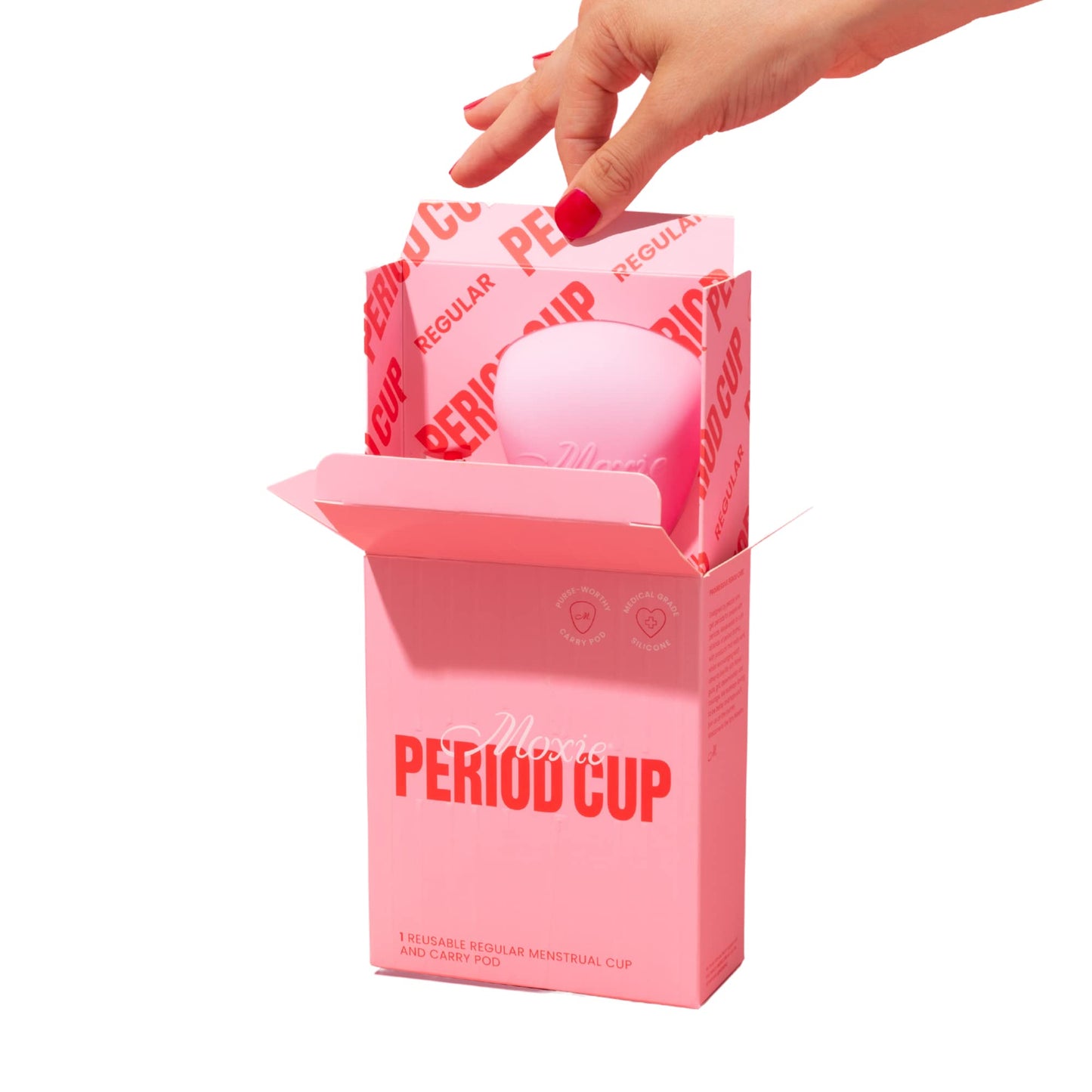 Moxie Menstrual Cup with Purse-worthy Pod Regular