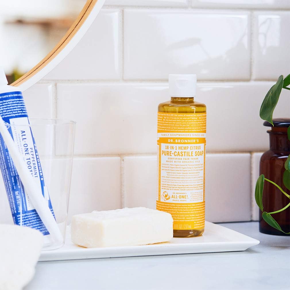 Dr. Bronner's Pure-Castile Soap Liquid (Hemp 18-in-1) Citrus 473ml