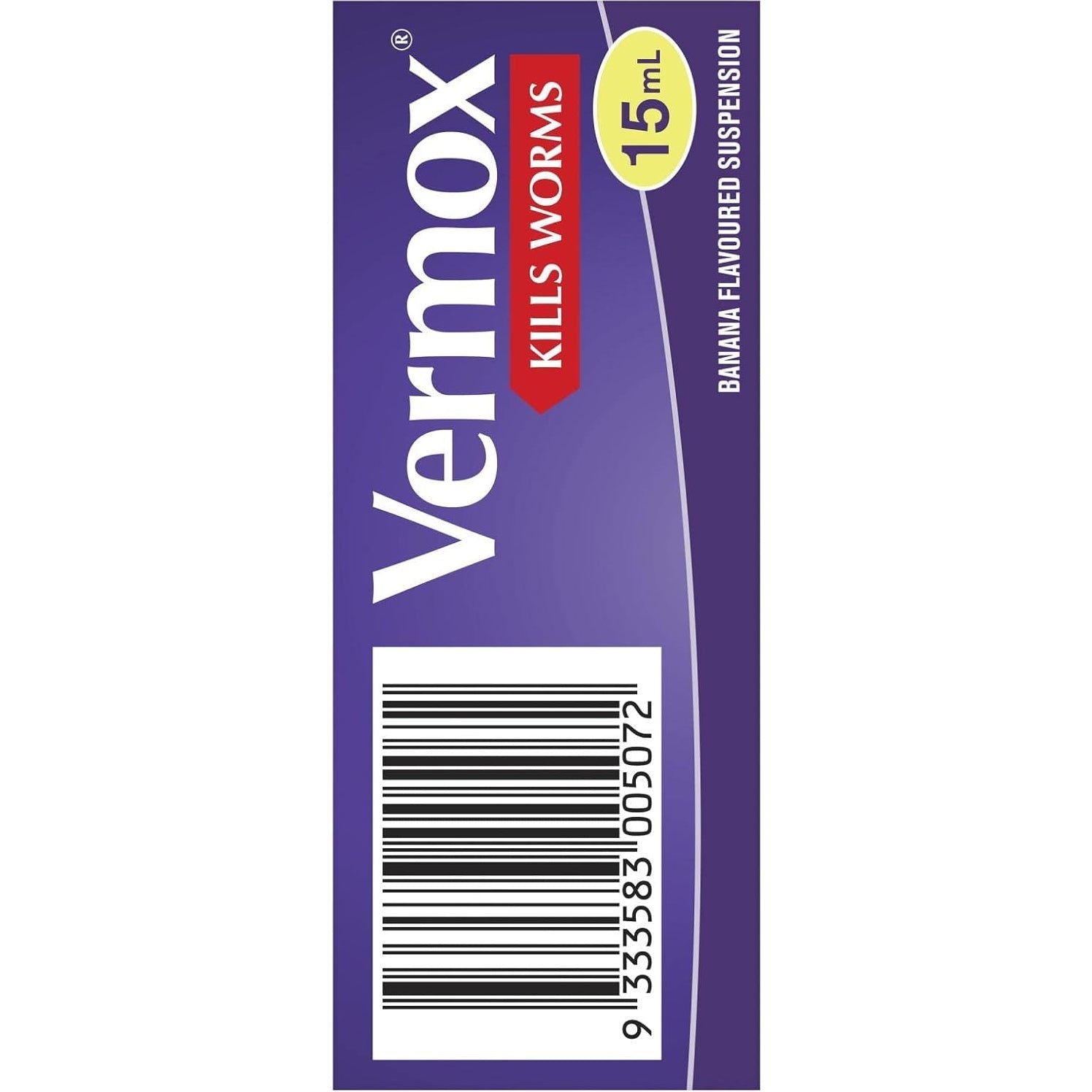 Vermox Worming Treatment Suspension Banana Flavour 15ml