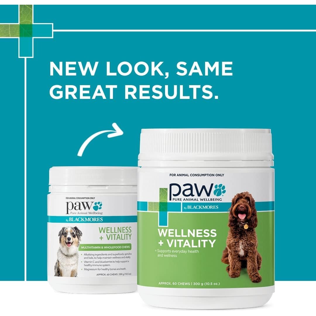 PAW By Blackmores Wellness + Vitality (For Dogs approx 60 chews) 300g