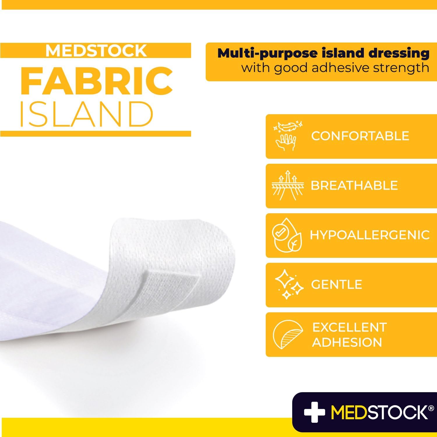 Medstock Fabric Island 7 cmx10 cm 5Pack