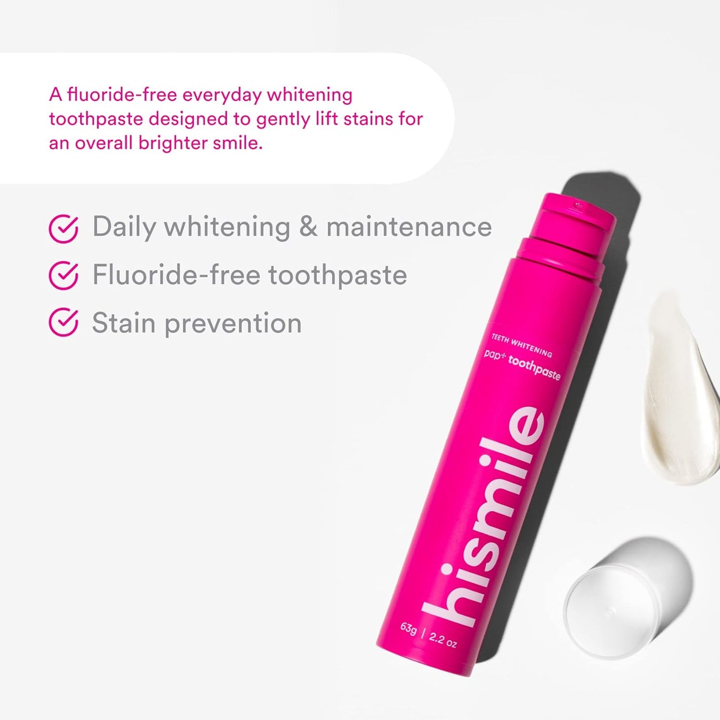 Hismile PAP Plus Whitening Toothpaste 63g