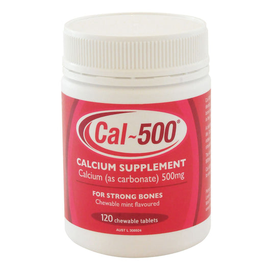 Cal-500 Calcium 120 Chewable Tablets