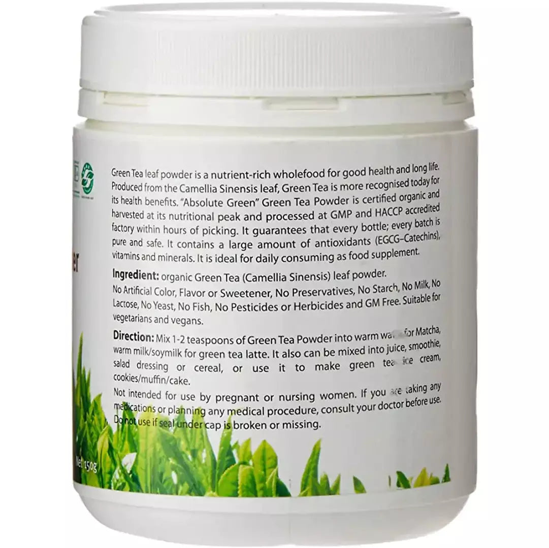 Absolute Green Organic Green Tea Powder 150g