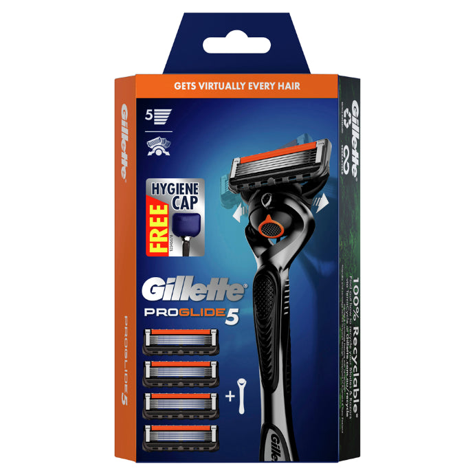 Gillette Proglide 5 Razor Handle + 4 Cartridges