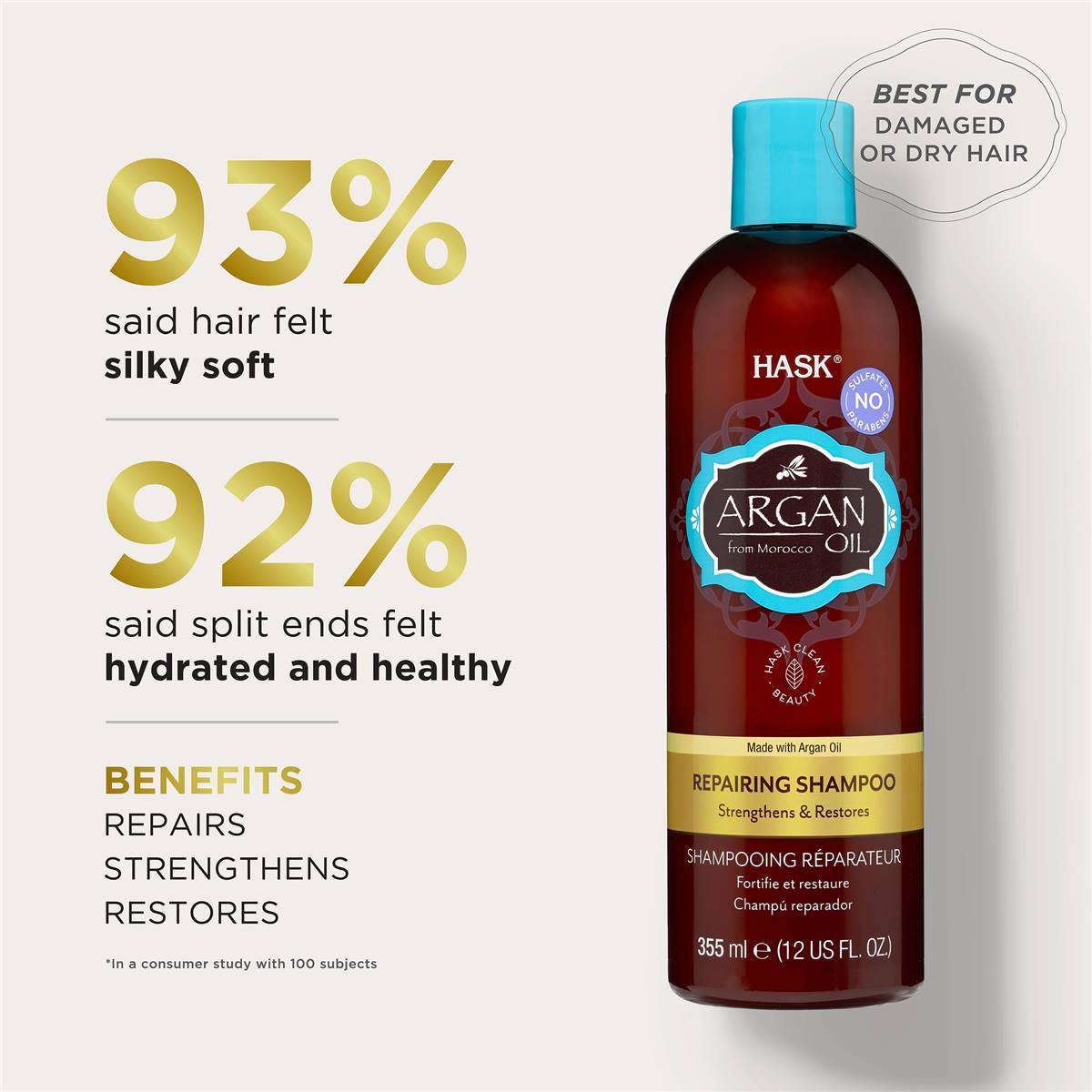 HASK ARGAN SHAMPOO 355ML