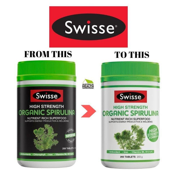 Swisse Organic Spirulina 1000mg 200 Tablets