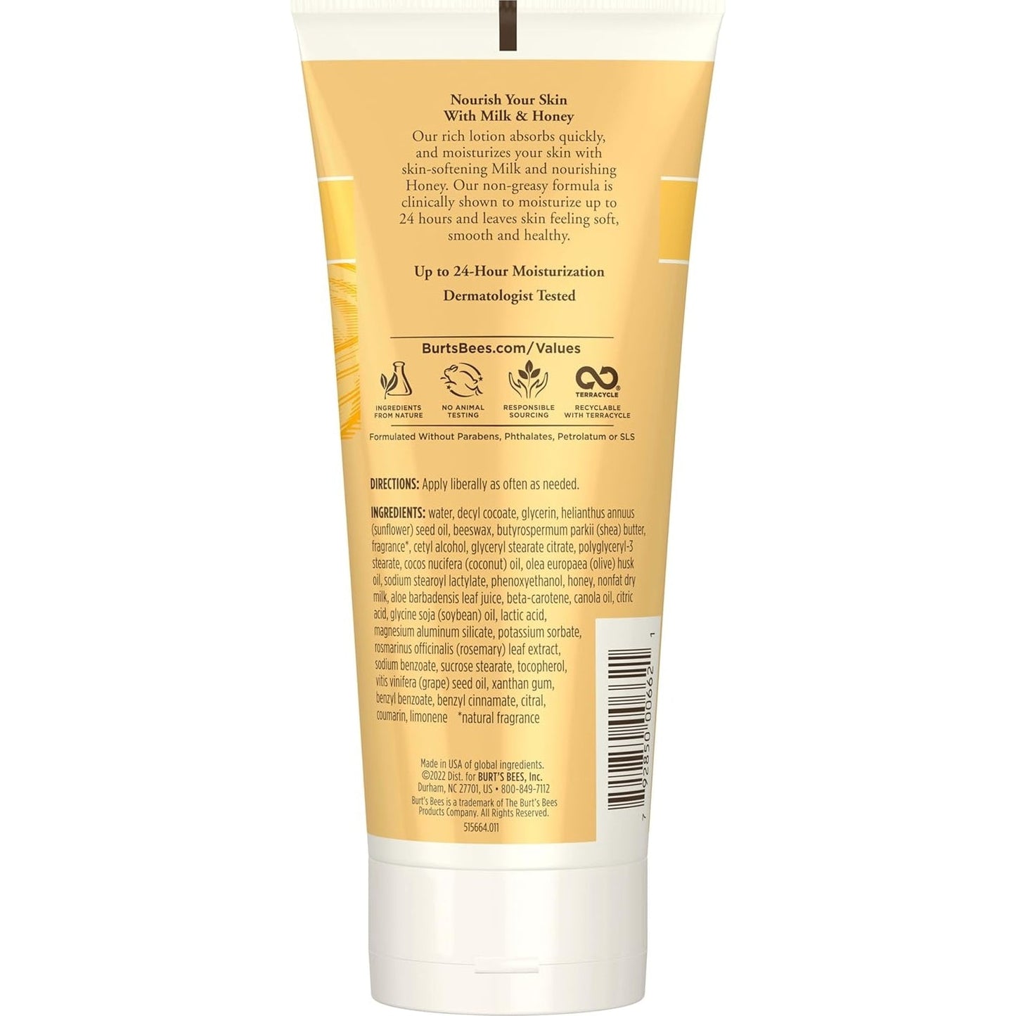 Burt's Bees Body Lotion Normal to Dry Skin with Milk & Honey 170g