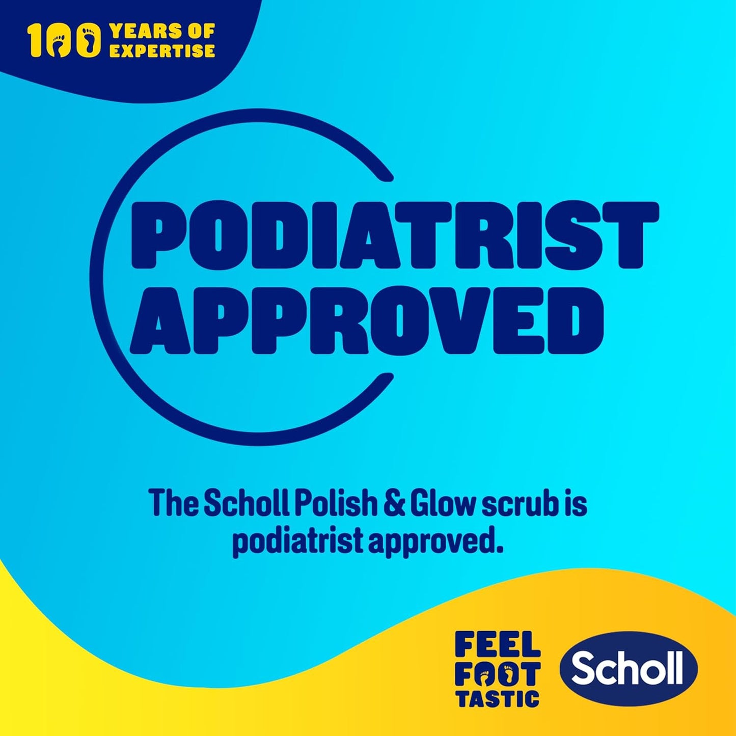 Scholl Expertcare Polish & Glow for Rough Skin Foot Scrub 75ml