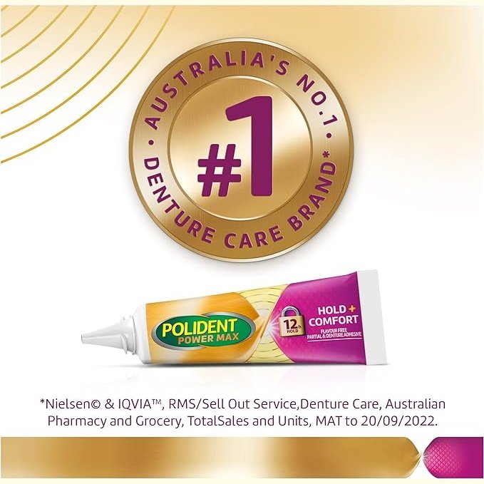 Polident Max Hold + Comfort Adhesive Cream 40g