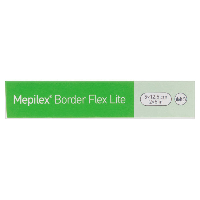 Molnlycke Mepilex Border Flex Lite 5cm X 12.5cm Dressings 5 Pack