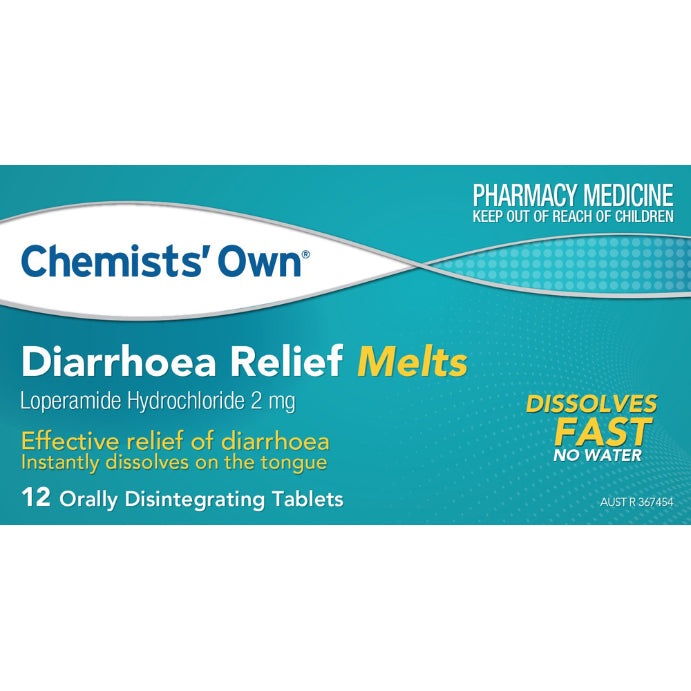 Chemists' Own Diarrhoea Relief Melts 12 Tablets