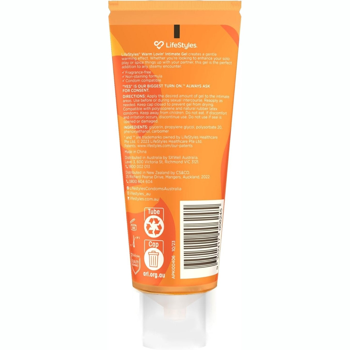 Lifestyles® Warm Lovin' Gel 80ml