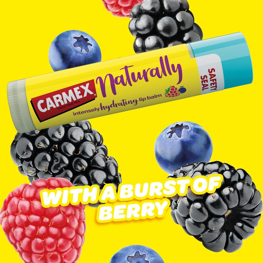 Carmex Naturally Intensely Hydrating Lip Balm Berry 4.2g
