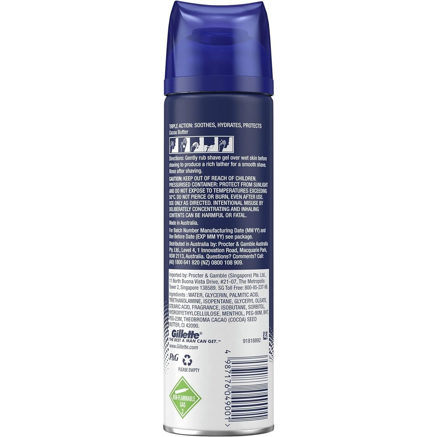 Gillette Refreshing Breeze Shave Gel 195g