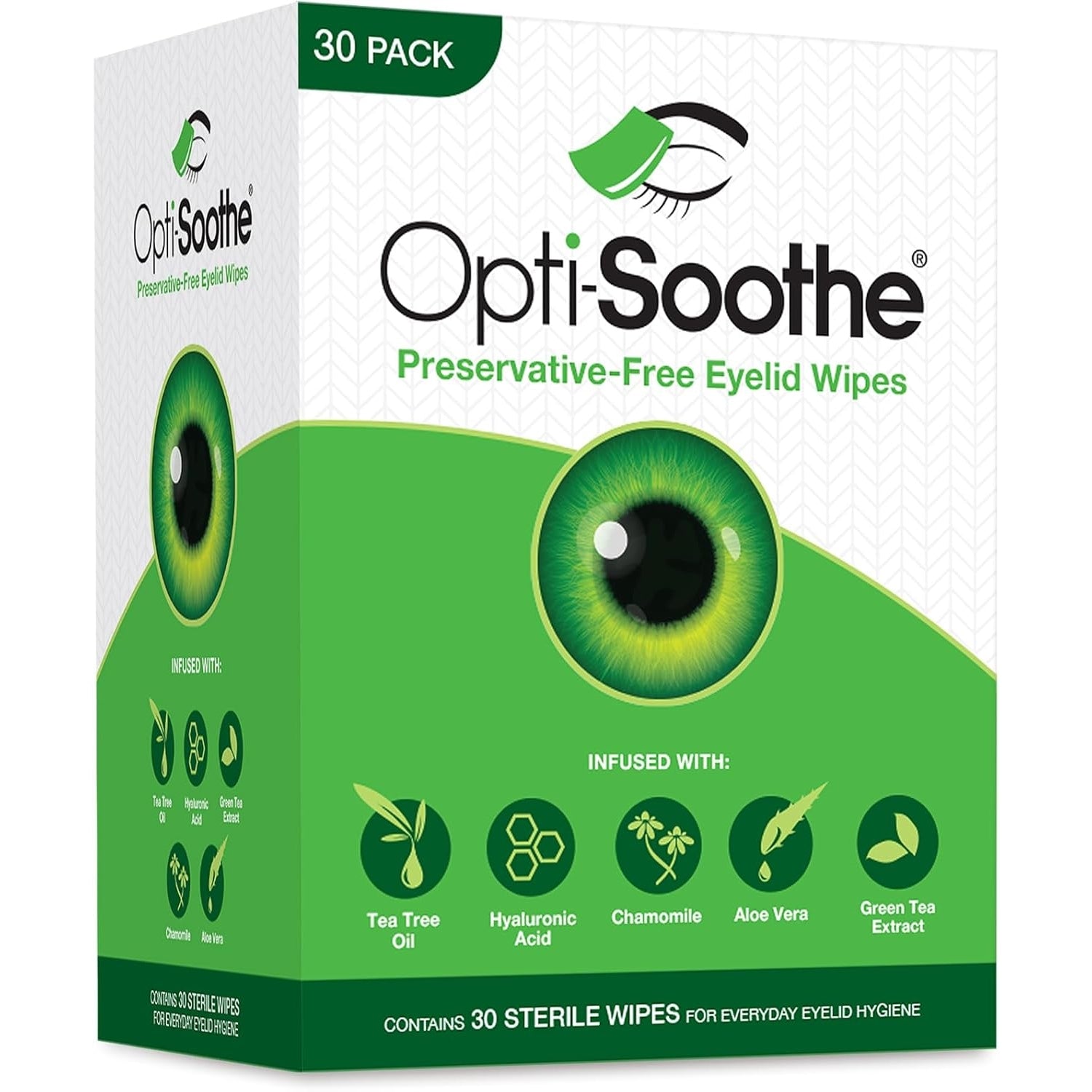 Opti Soothe Preservative Free Eyelid Wipes 30 Pack