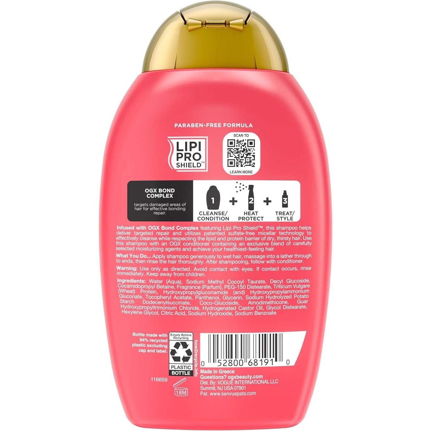OGX Bond Protein Repair Shampoo 385mL