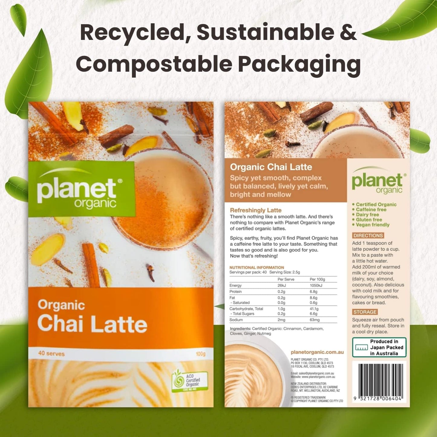 Planet Organic Organic Chai Latte 100g