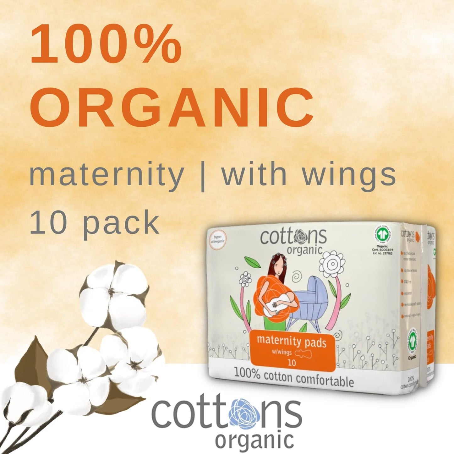 COTTONS PAD MATERNITY 10PK