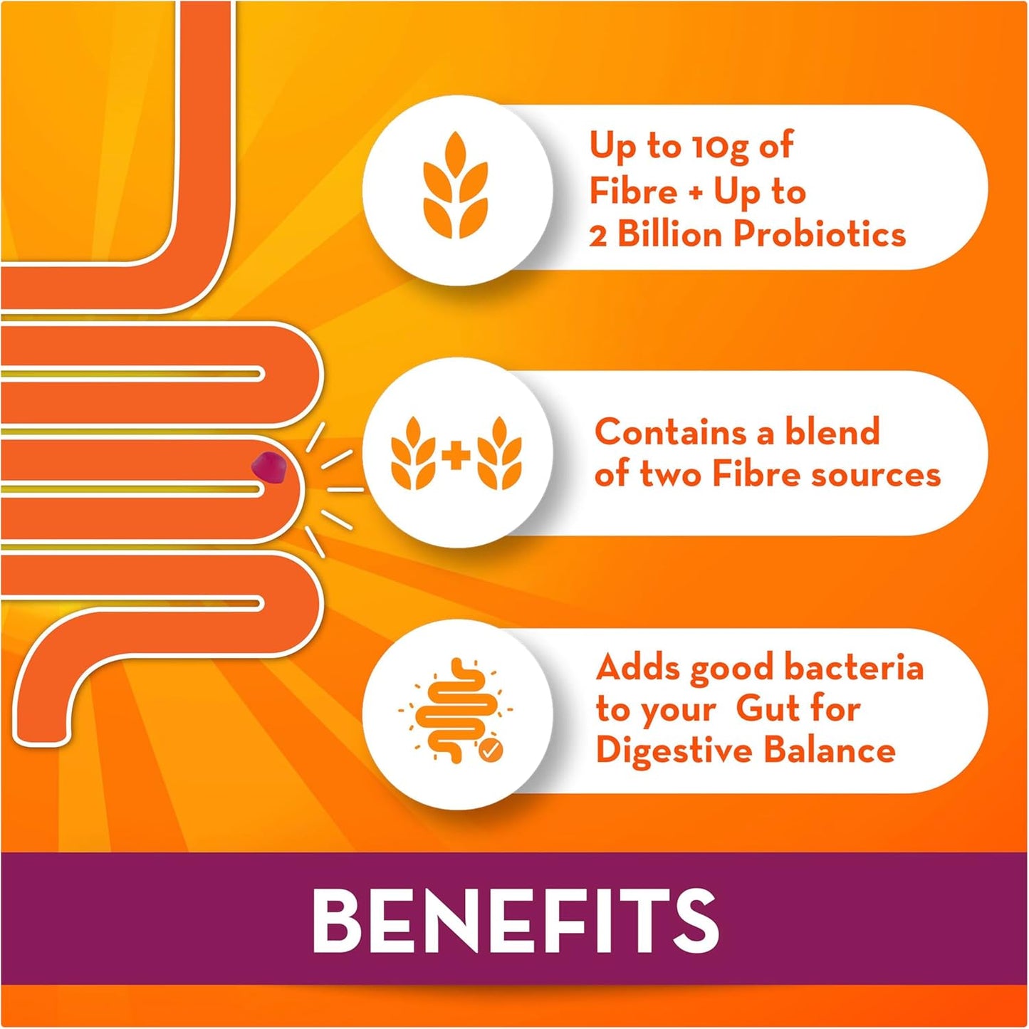 Metamucil Fibre + Probiotic Strawberry Gummies 60 Pack