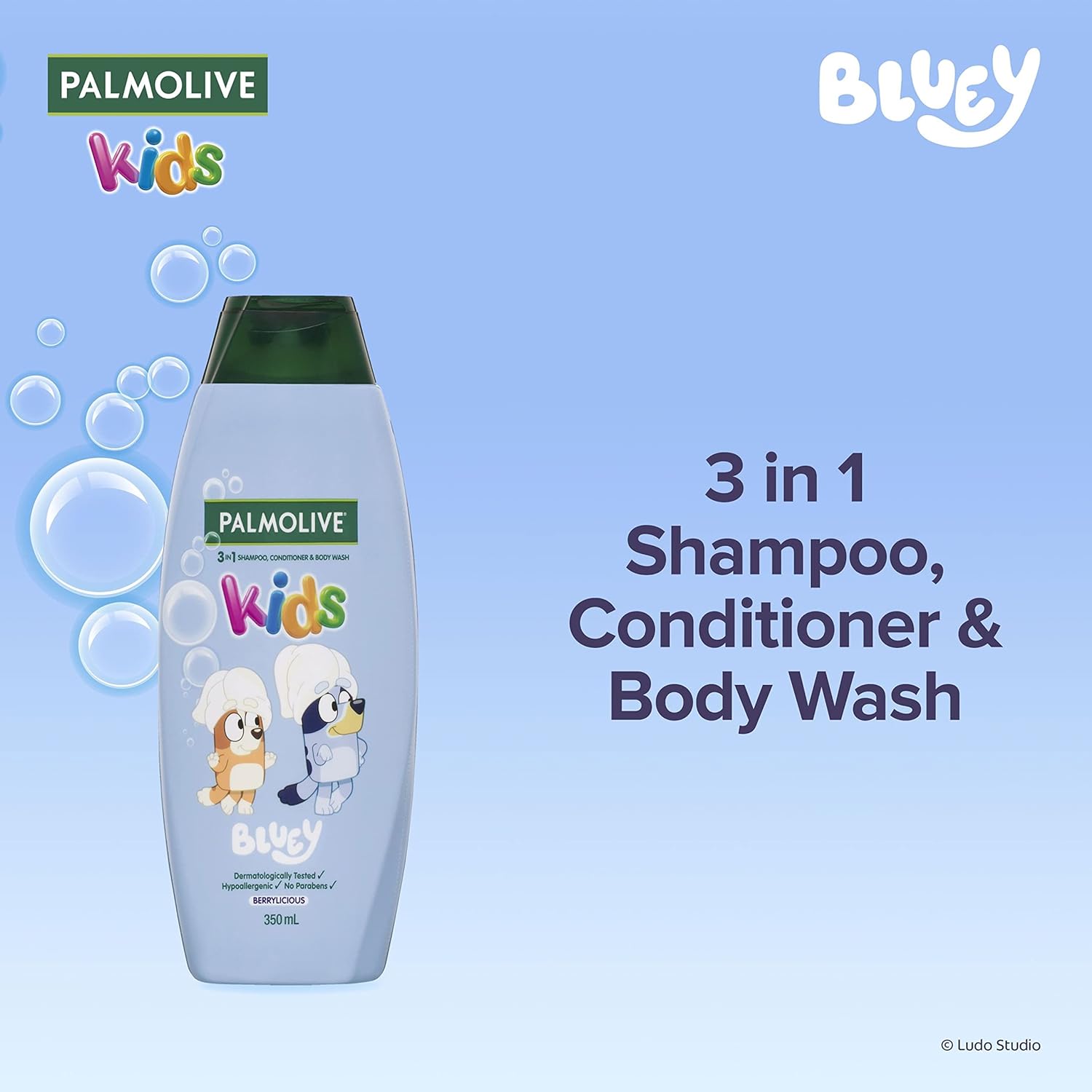 Palmolive Kids Bluey 3-in-1 Shampoo, Conditioner and Body Wash Berrylicious 350ml