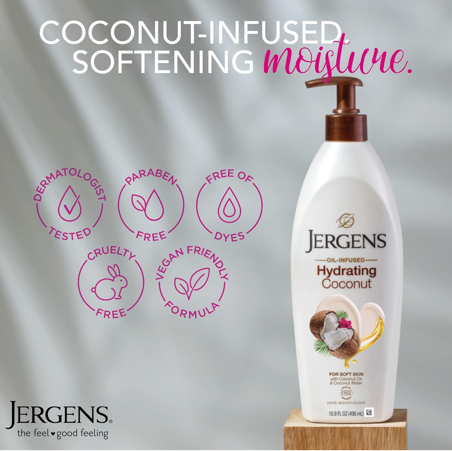 Jergens Oil-infused Hydrating Coconut Moisturiser 496ml