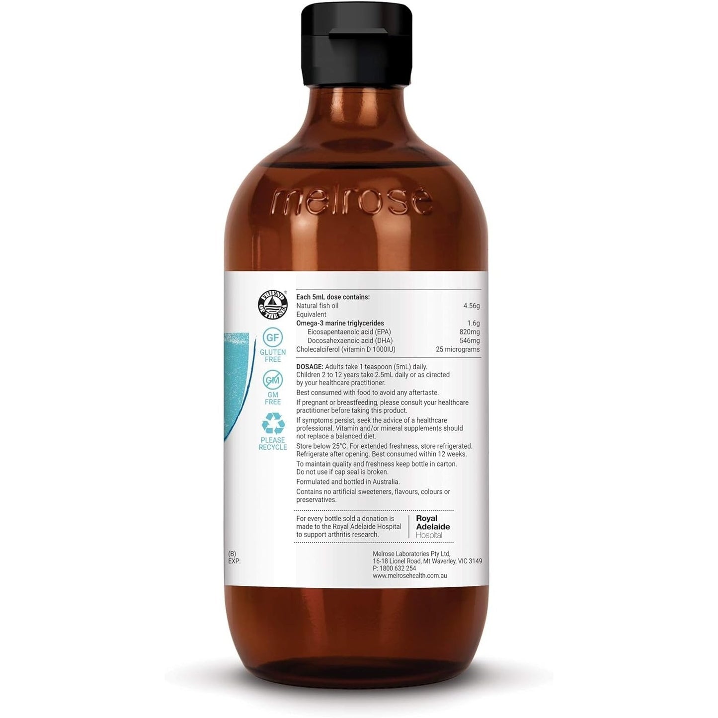 Melrose Fish Oil + Vitamin D (Joint & Bone) 500ml
