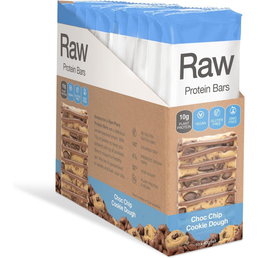 Amazonia Raw Protein Choc Chip Cookie 40g (Pack of 10)