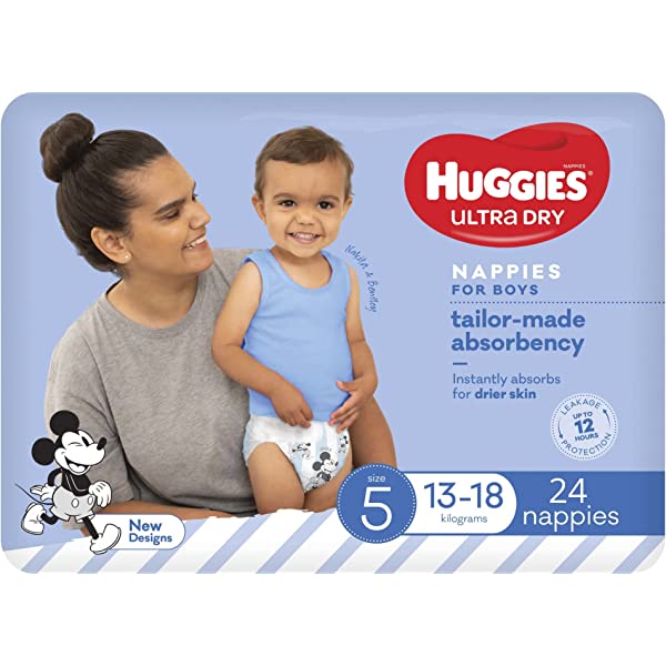 Huggies Nappies Ultra Dry Toddler Boy 18PK