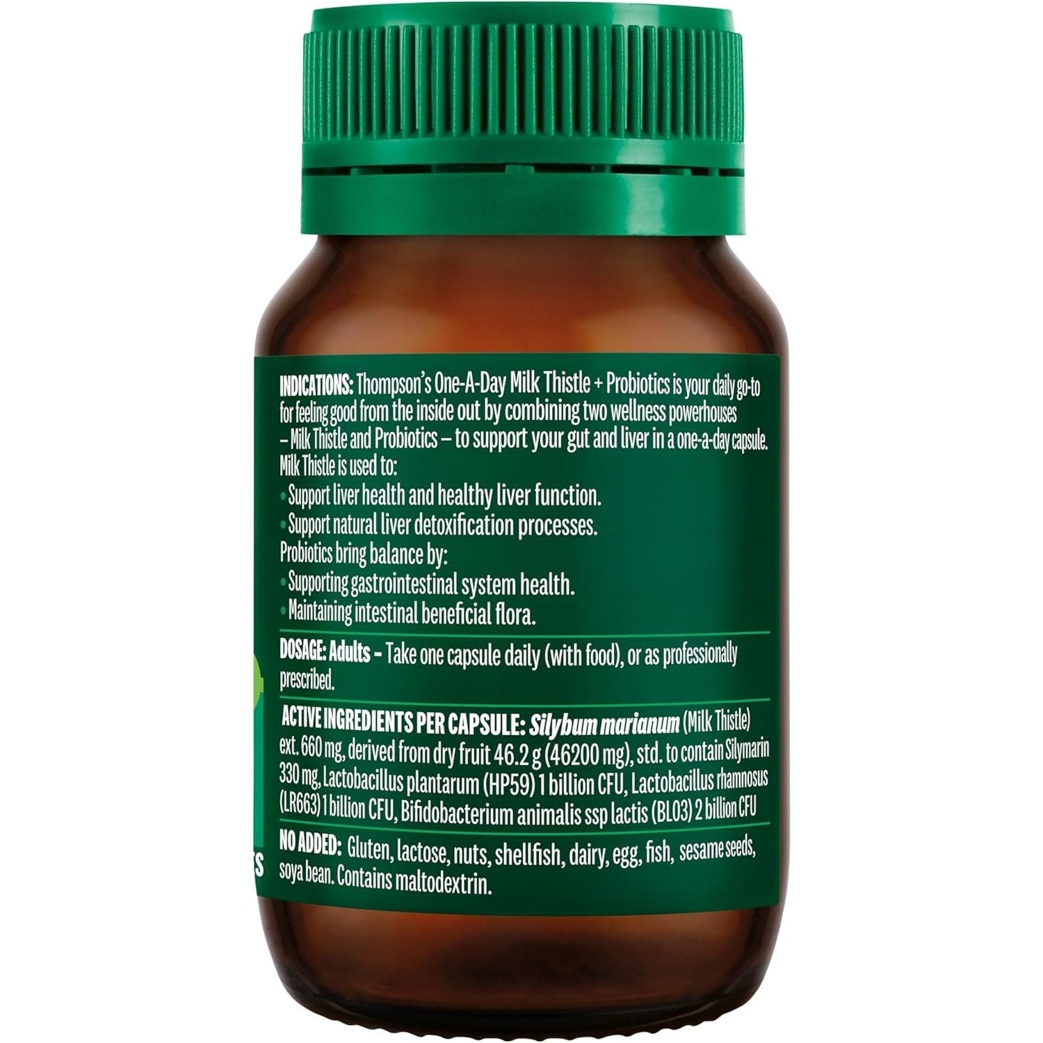 Thompsons One-a-day Milk Thistle Plus Probiotics 30c