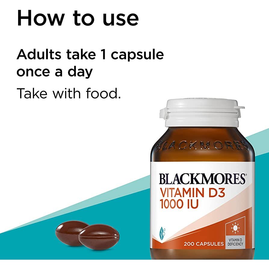Blackmores Vitamin D3 1000IU 200 Capsules