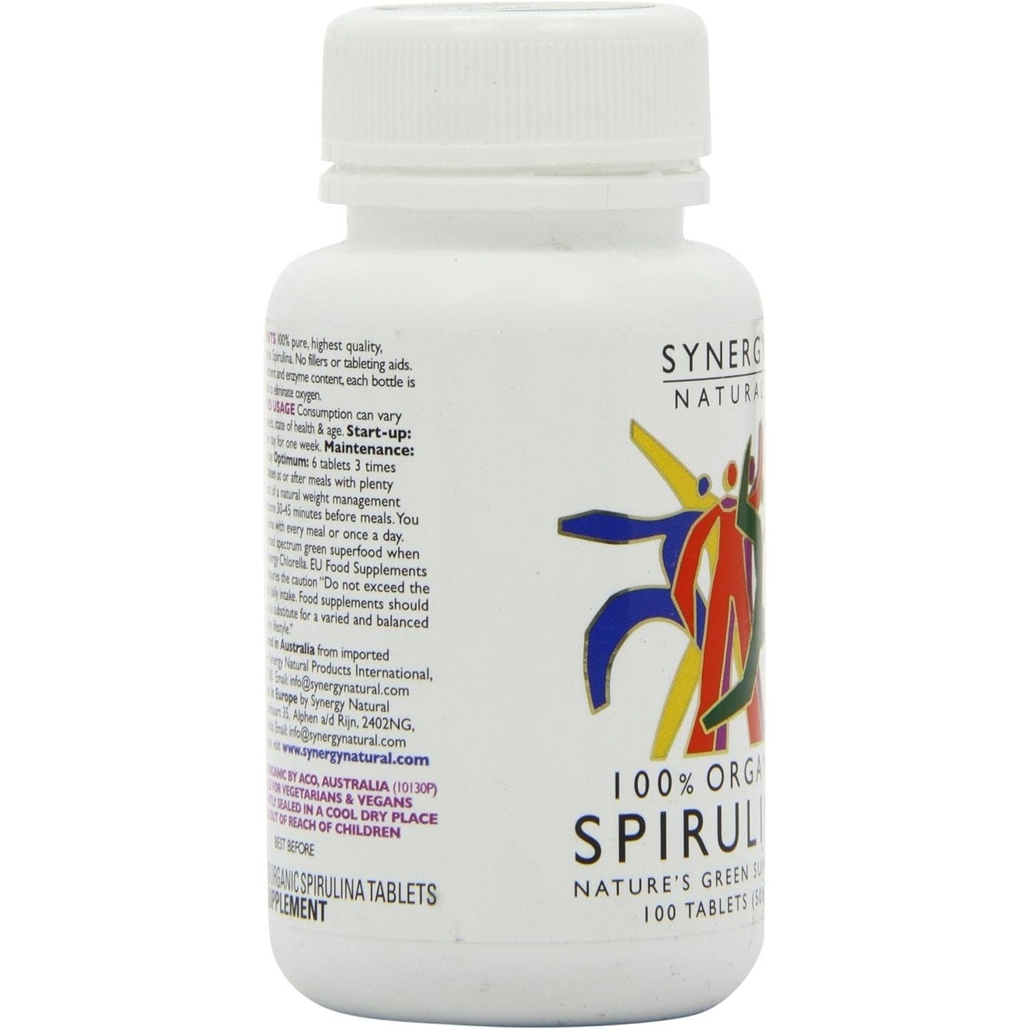 Synergy Natural Organic Spirulina 500mg 100t